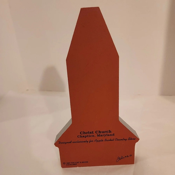 Vintage 1997 The Cat's Meow Christ Church Building Shelf Sitter - Picture 5 of 7